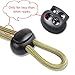 Plastic Cord Lock End Toggle Double Hole Spring Stopper Fastener Slider Toggles End (Black,20 PCS)