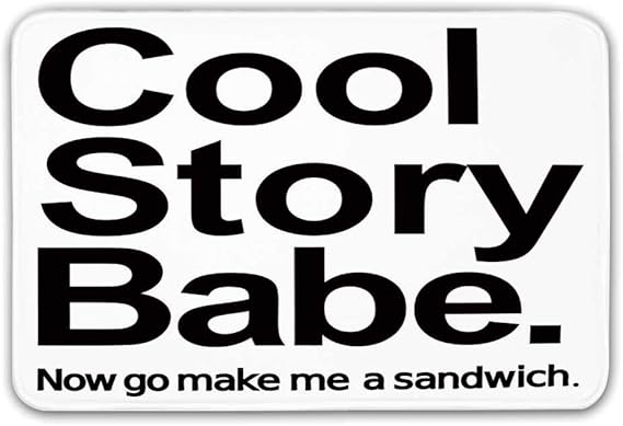 Cita Decoración Alfombra de entrada de goma antideslizante, Cool Story