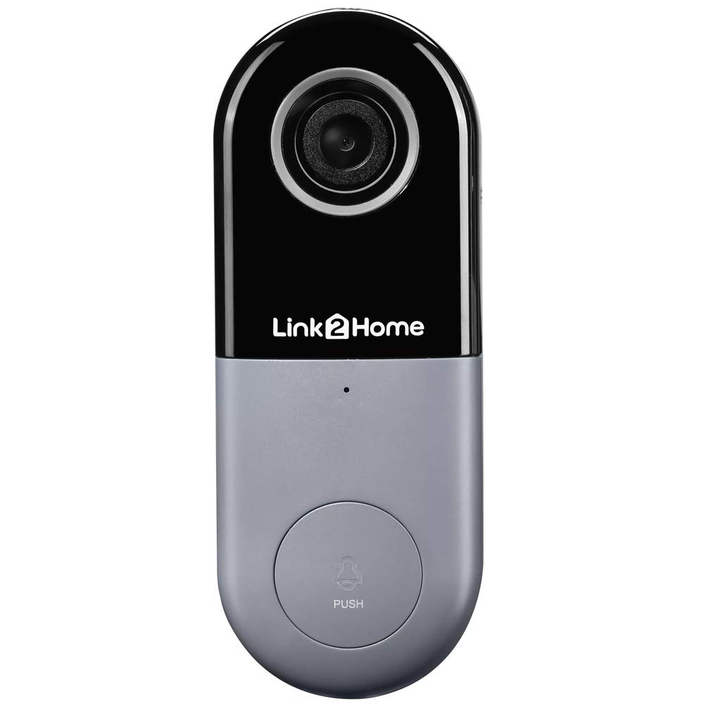 Link2Home Wireless Smart Video Doorbell BellBattery with Motion Detection, 2-Way Audio, WiFi, Voice Control & Wide-Angle Camera