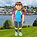 Maplelea Jenna 18 Inch Doll (Long red Hair with Bangs, Fair Skin with Freckles, Dark Eyes)
