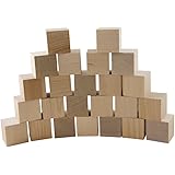 1.5 Natural Unfinished Hardwood Craft Wood Blocks By Woodpeckers&reg; - Set of 24 Wooden Cubes (1 1/2 Inch)