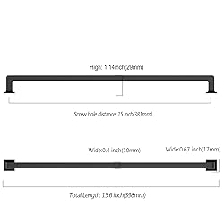 9BUILD 6 Pack 15 Inch Cabinet Handles Matte Black