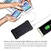 10000mAh Dual USB Ports Solar Charger Solar Power Bank with LED Status Indicator and LED Flashlight IP65 Waterproof, Shockproof,Suitable for iPhoneX, iPad, Android Smartphones, Bluetooth Speaker