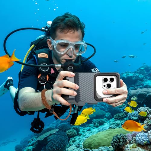 ZLiME Professional Diving Phone Case Pouch Waterproof Smartphone, IPX8 Waterproof Phone Pouch Underwater Protective Case for iPhone 16e 16 Pro Samsung S25 S24