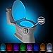 Motion Bowl Activated Toilet Bowl Night light LED sensor - The Toilet Light Bowl Only Activates in Darkness - Features 8 Changing Colors Mode - Battery Operated - Energy Savings