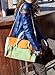 MG Collection SAFIYA Orange Green Textured Dual Turn Lock Office Tote
