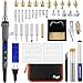 Fuyit 42Pcs LCD Wood Burning Kit, Pyrography Pen with Various Temperature Control, Wood Burner Craft Tool for Wood Burning, Soldering, Carving, Embossing