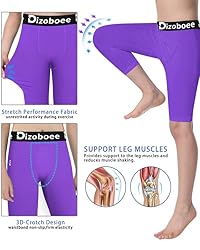 Dizoboee Youth Boys Compression Pants One Leg 3/4