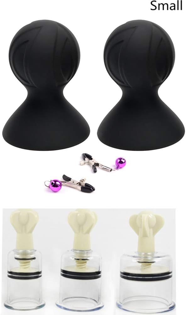 Mrshen Breast Stimulation for Clogged Ducts Manual Breast Pump Toy Breastfeeding Breast Suction Cup for Enlargement Bust Lift Up Machine Breast Toy Cupping (Mixed-Small)