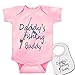 Daddy's Fishing Buddy -Cute Boutique Baby Bodysuit Onesie & Matching bib. Blue 3-6 Months