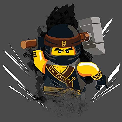 LEGO Ninjago Movie COLE STYLIZED Canvas, Multi-Colour, 30 x 30 x 3.2 cm