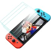 PERFECTSIGHT 3 Pack Tempered Glass Screen Protector Designed for Nintendo Switch 6.2 Inch, HD Case Friendly, 9H Hardness, Bubble Free, Easy Installation (Clear)