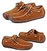 XIU XIAN Men's Snail Casual Lace-up Genuine Leather Flat Sneaker Shoes
