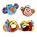 Happy Monkey Baby Wrist Rattles and Foot Finders Set High Contrast Infant Foot Finders Socks and Newborn Hand Wrist Rattle Toy Cute Engaging Elephants and Monkeys Bright Developmental Colors Patterns