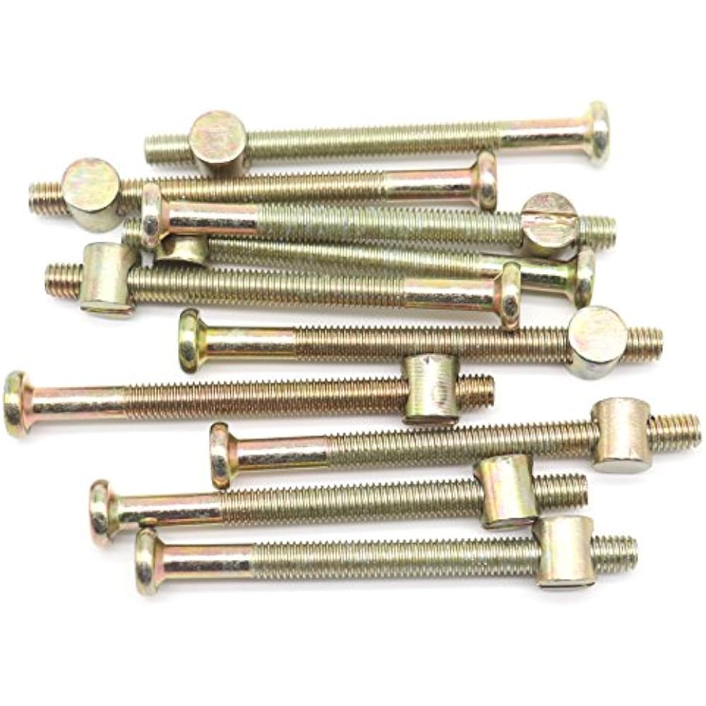 10Pack M61.0 X 75mm Allen Head Furniture Cot Crib Bed Bolt Barrel Nut