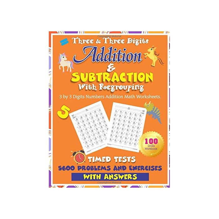 Buy Three And Three Digits Addition And Subtraction With Regrouping 100 