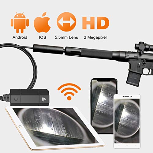 Wireless Rifle Endoscope Inspection Camera, IWOBAC 0.22inch Barrel