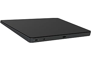 Wireless Trackpad, Tempered Glass Surface with Multi-Touch, Rechargeable Slim USB Windows Touchpad with High Precision Naviga