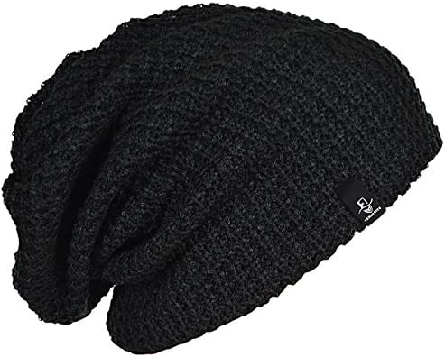DPC Men's Skully Shape Helmet Beanie Knit Hat Black at Amazon