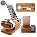 Wooden Apple iPhone iWatch Bamboo Stand Charging Cradle Holder Nightstand Station 2 in 1 Dual Charger Dock Fits iPhone X/8/7/6 Plus, 5 and older, iWatch 42mm & 38mm Original BASIC and SPORT