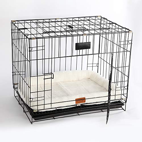 QIAOQI Dog Bed Pet Crates Padded Bolster,Soft Dogs & Cats Kennel and