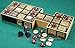 Replica Royal Game of Ur - Solid Wood Board with Eye-Catching Design, Wooden Pieces and Pyramid Dice