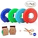 Block Tape for Lego Bricks - MOOHAM Self Adhesive Baseplate Strips for Kids, Non-toxic Cuttable Reusable, Compatible with Major Brands Building Blocks, 4 Colors 3.2 Feet of Each,Bonus a Safe Scissors