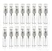 Elfenstal- 25pcs Mini Clear 3ml Fine Mist Atomizer Glass Bottle Spray Refillable Perfume Empty Bottle Glass Clean Cloth for Travel Party Portable Makeup Tool