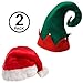 Santa Hat - Elf Hat with Bells - Christmas Hats (2 Packs) by Funny Party Hats