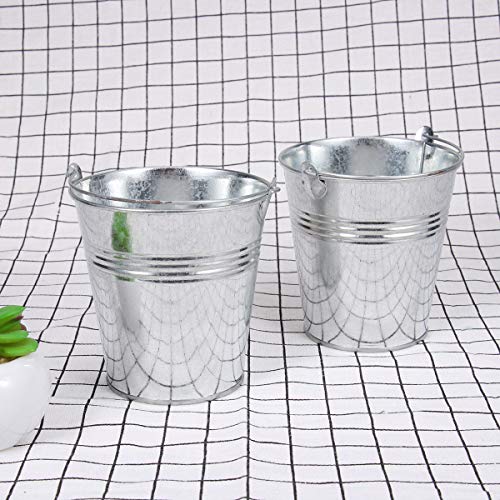 BESTOMZ Mini Metal Bucket Set Of 6 10.5x7.2x10.5cm