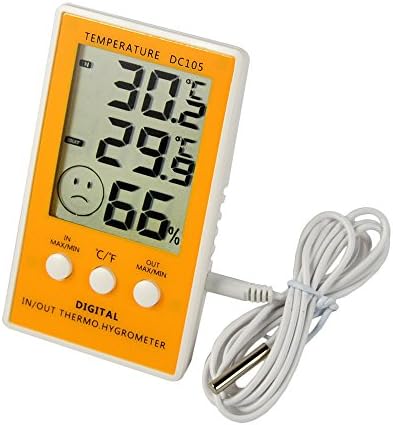 WiseField Digital Thermometer Hygrometer LCD Indoor Outdoor Temperature Humidity Meter
