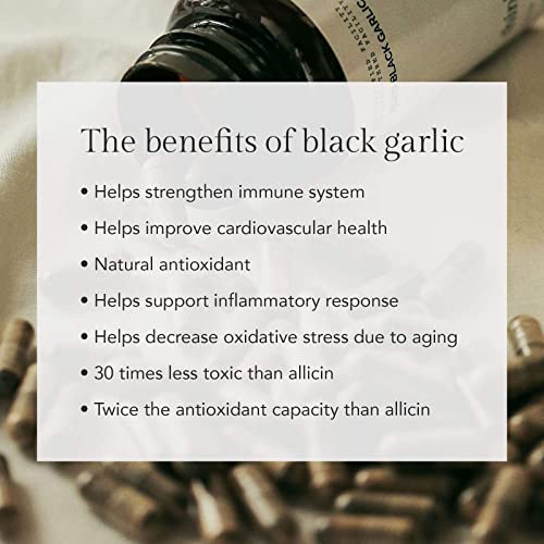 Aged Black Garlic Capsules Garlic Pills Less Odor 60 Capsules