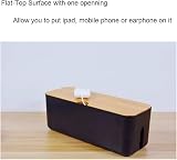 Sourcemall Black Cable Management Box Power Strip Organizer Hide Cords Desk view 3