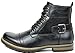 Bruno MARC PHILLY-5 Men's Formal Classic Cap Toe Vintage Laced Up Side Zipper Military Combat Boots Black Size 9.5