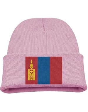 Flag Of Mongolia Kid's Hats Winter Funny Soft Knit Beanie Cap Children Unisex