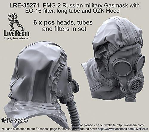 Live Resin 1:35 PMG-2 Russian Gasmask w EQ-16 #1 - Resin Detail #LRE35271 by Live Resin