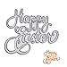 Bottone Metal Cutting Dies Stencil Template Mould for DIY Scrapbook Album Paper Card Craft Decoration (Letter Happy Easter)