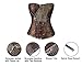 Charmian Women's Steampunk Goth Retro Brocade Victorian Stripe Steel Boned Waist Cincher Bustier Corset Bronze XXXXXX-Large