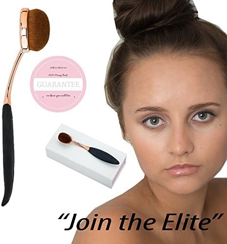Professional Oval Makeup Brush - A Foundation and Concealer Brush, Designed to Use Liquid and Powder, Finally Beauty Brushes That Don't SHED – Perfect as a Contour Brush or blending brush for face