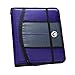 Case-it 1 Inch O-Ring Binder with 5-Color Tabbed Expanding File Folder and Secure Elastic Strap, ‎SLIM-621-FN Purple