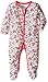 Calvin Klein Baby-Girls Printed and Solid Interlock Sleeper, Pink/Black, 0-3 Months