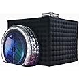 SAYOK Inflatable Photo Booth Enclosure(External Black & Internal White, 11.5x9.2x8.2ft) Camera Shaped Inflatable Cube Tent with Blower, Photo Booth Backdrop for Wedding, Event, Show(Logo not Include)
