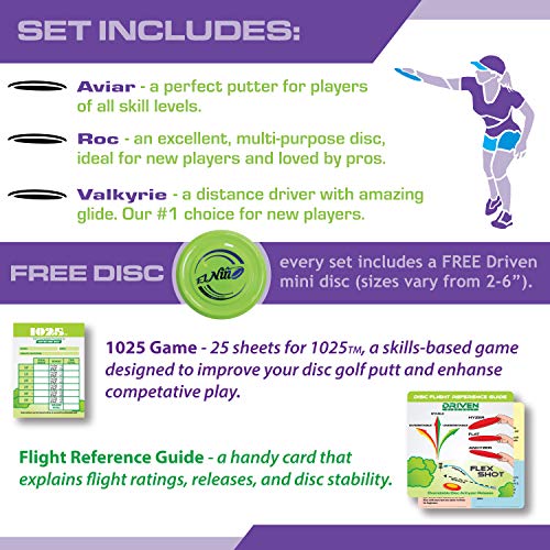 Driven Disc Golf Starter Set - 3 Disc Set with Bag - Thumbnail 3