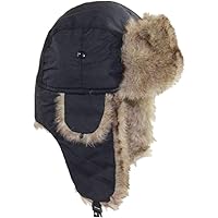 KingSize Men's Extra Large Fur Trim Hat - 3XL/4XL, Black at