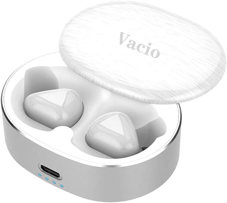 Vacio 2 Pack Wireless Headphones, Bluetooth 5.0 Headset Wireless Sports Earbuds with Charging Case Earphone with Mic for iPhone 11/iPhone 8/Plus/iPad/Samsung - White