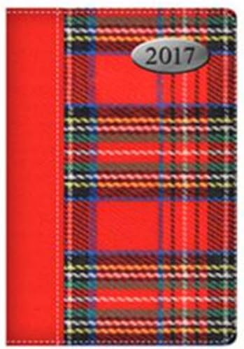 Tallon 2017 1835 Padded Tartan Fabric Pocket Week to View Diary – Red