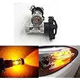 GFJMC 2 Amber Yellow Error Free PY24W 5200s High Power LED Bulbs Turn Signal Bulb for BMW E90 E92 E93 328i 335i M3 X5