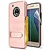 Moto G5 Plus/Moto X 2017 Case with Screen Protector,AnoKe[Card Slots Holder][Wallet] Kickstand Dual Layer Heavy Duty TPU Shockproof Protective Case Cover for Moto G Plus(5th Generatin) KC1 Rose Gold