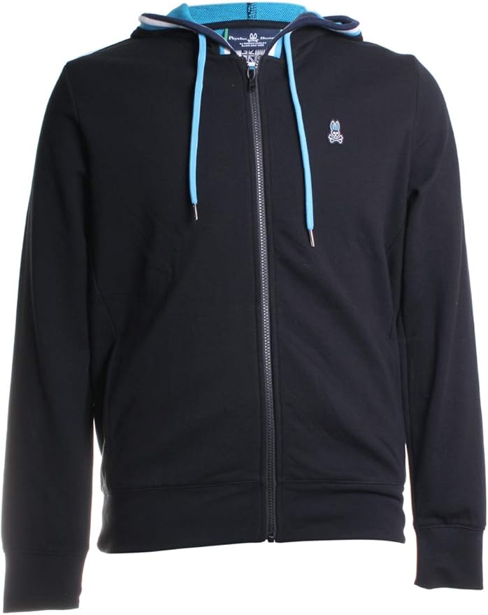 Amazon.com: Psycho Bunny Men's Holcombe Zip Hoodie, Black, Black, X-Large: Clothing