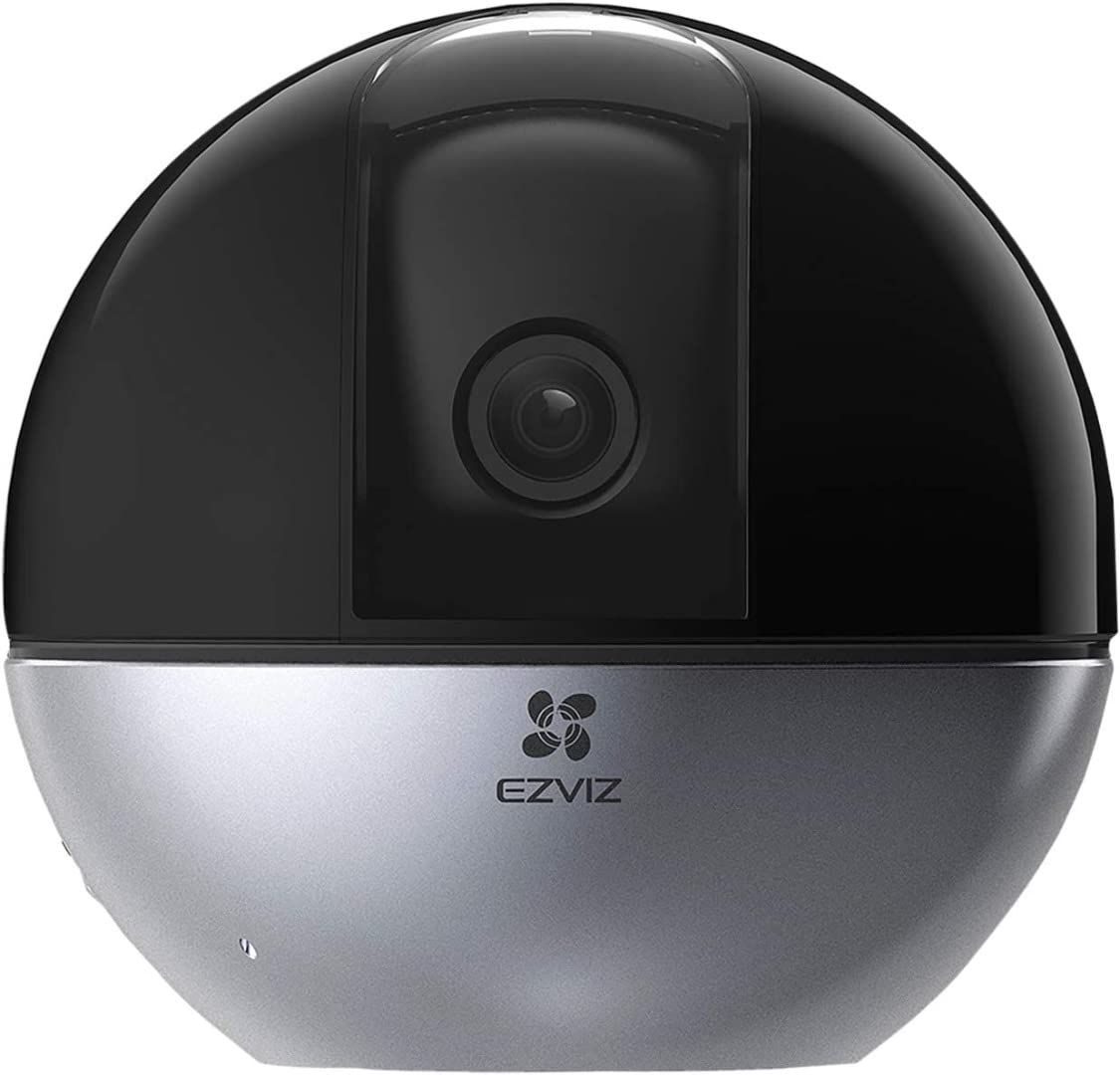 EZVIZ C6W Pan/Tilt Indoor Security Camera, 2K Resolution, Smart Night Vision, Auto Motion Tracking, Smart Lens Shutter, Two-Way Audio, H.265